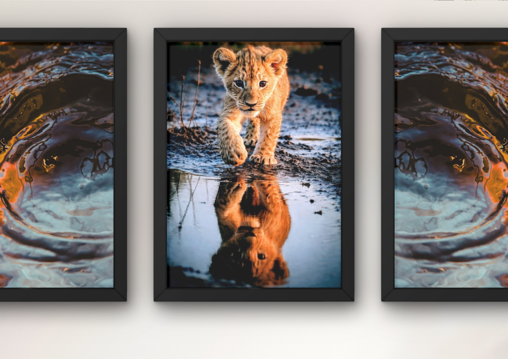 Wanddecoratie boven de bank