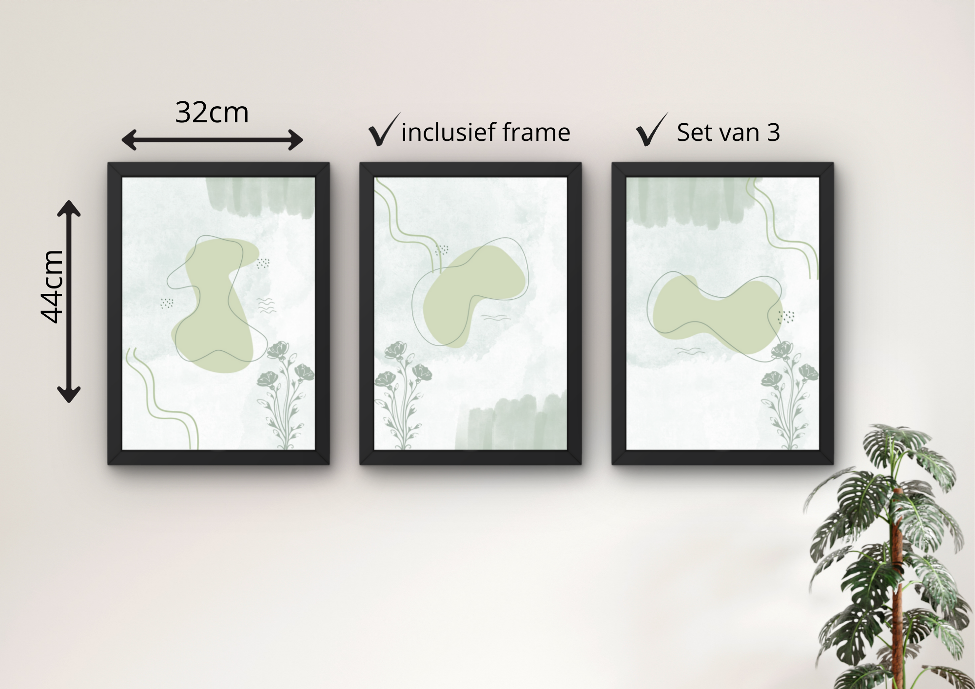 minimalistische botanische wanddecoratie natuurstijl