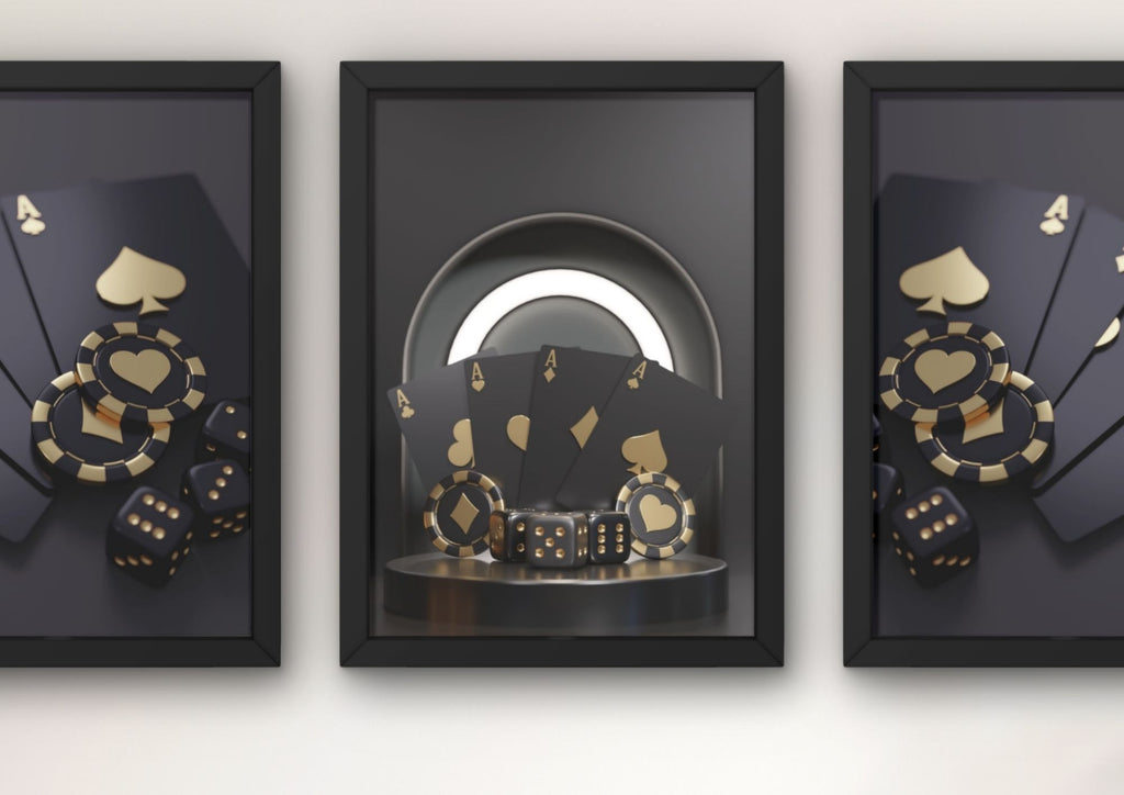 gouden poker kaarten casino posters