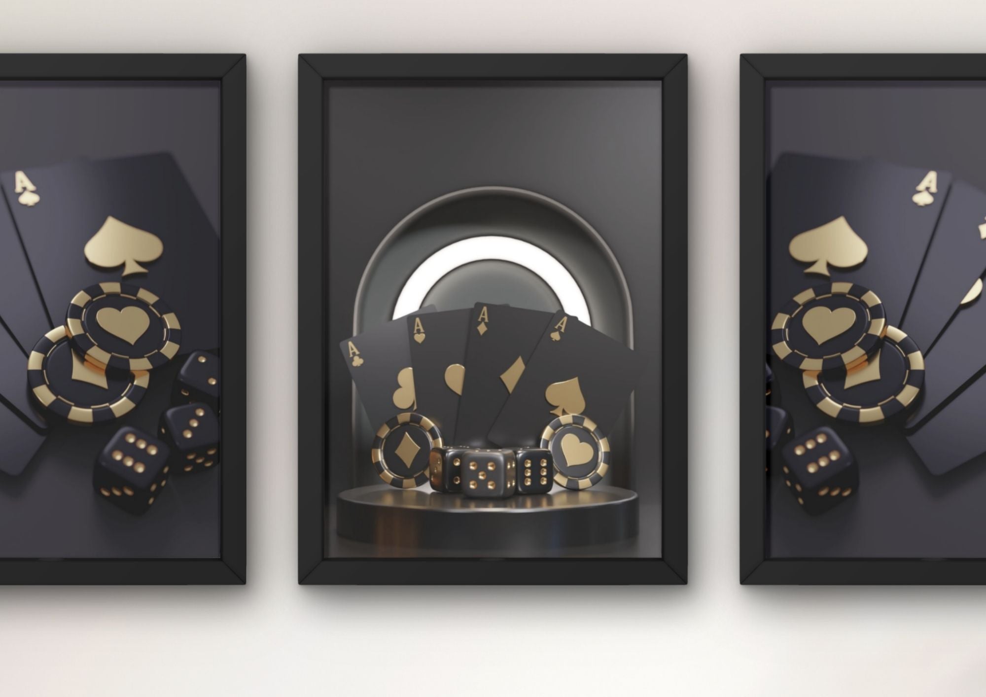 gouden poker kaarten casino posters