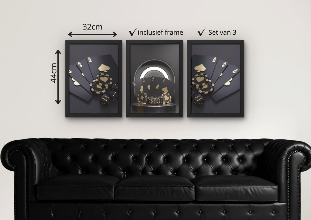 poker wanddecoratie kaarten