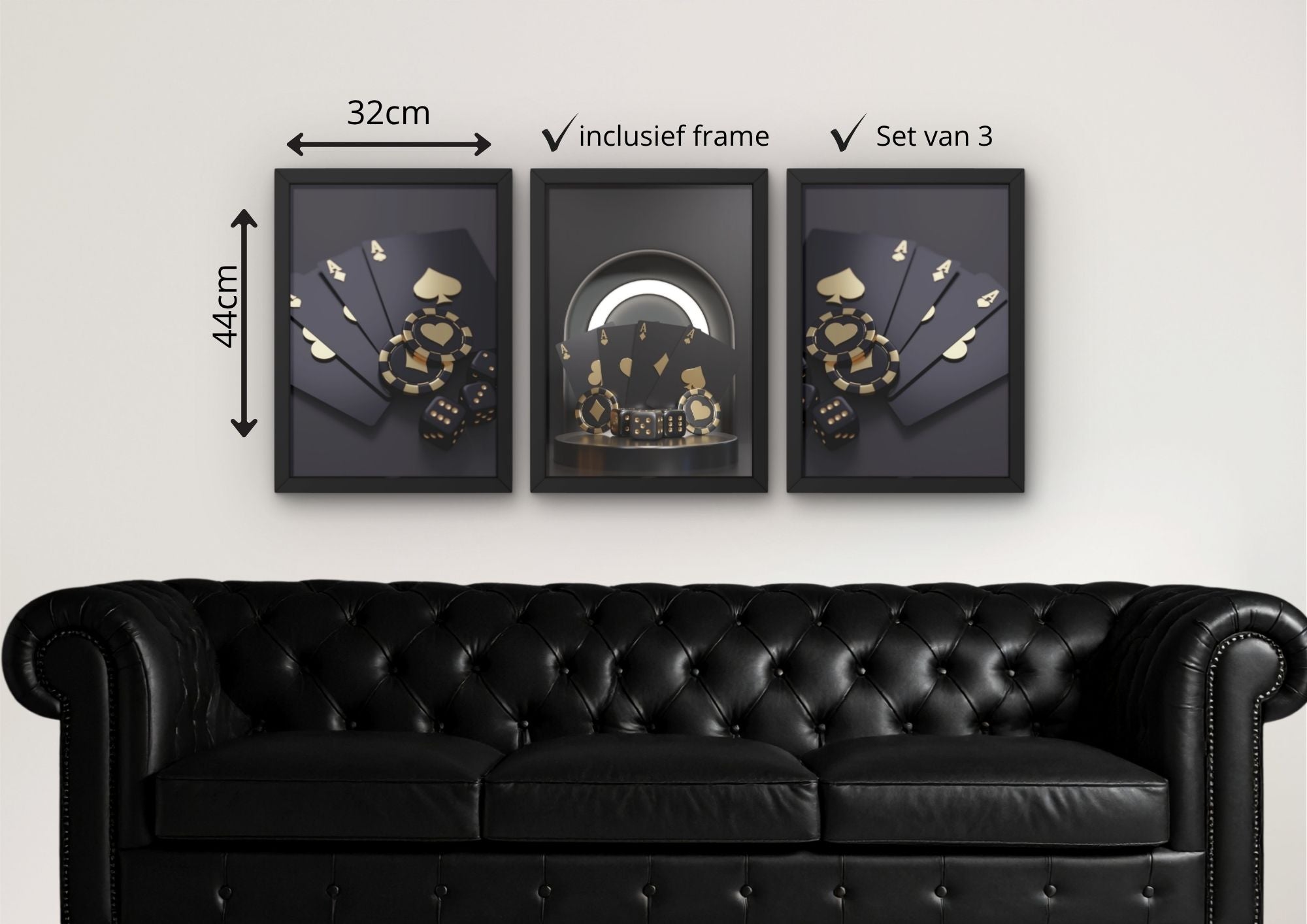 poker wanddecoratie kaarten