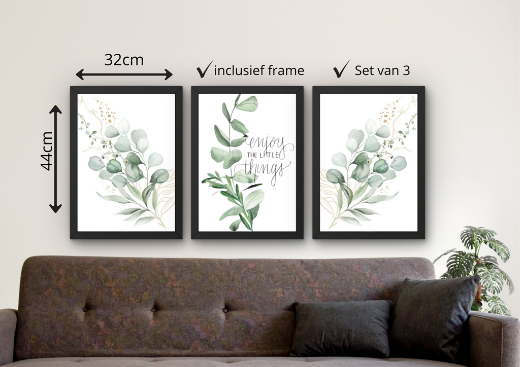 posters met quote bladeren woonkamer