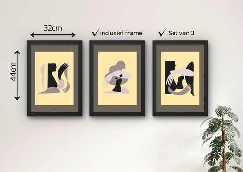 wanddecoratie woonkamer set 3