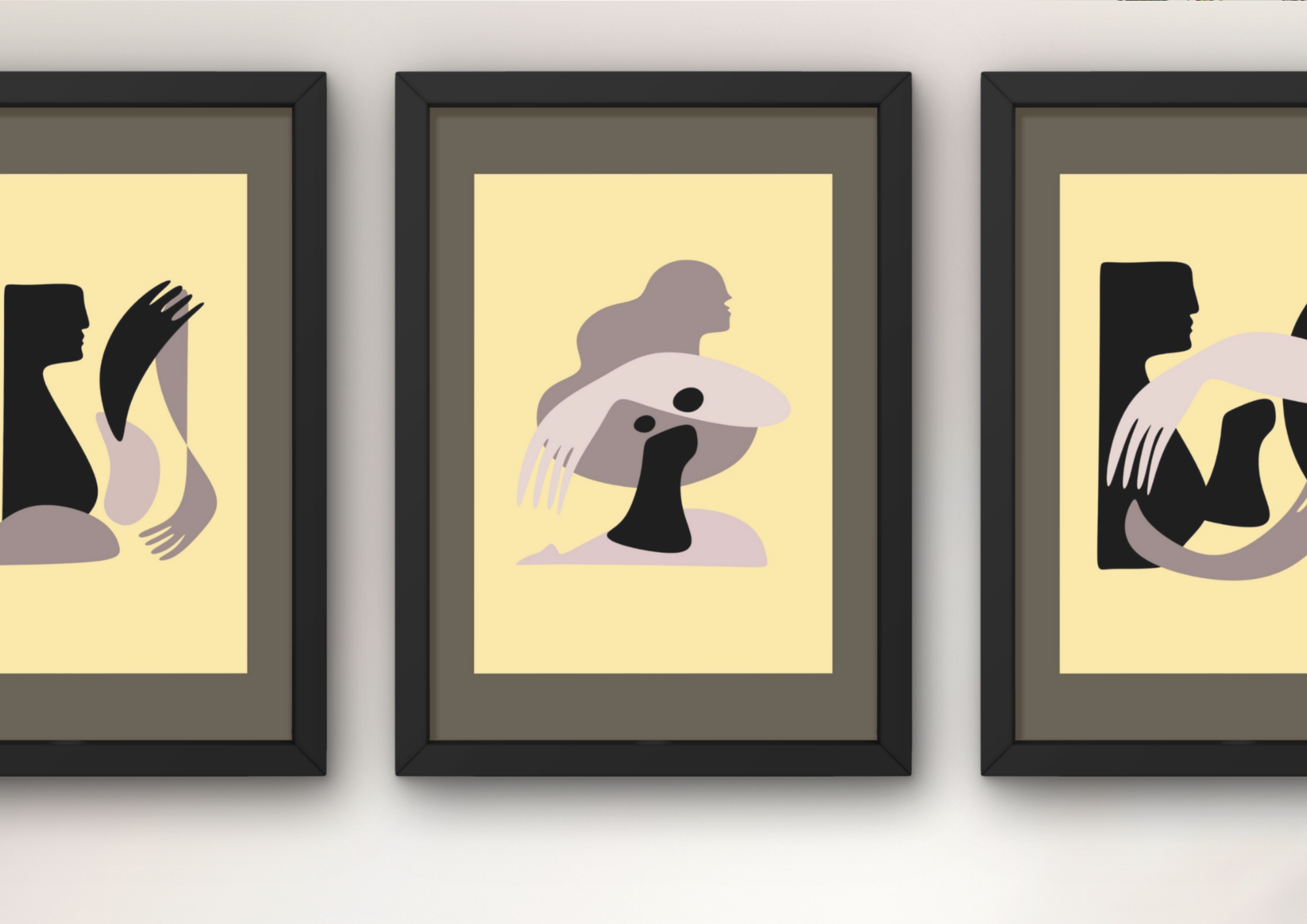 abstracte wanddecoratie