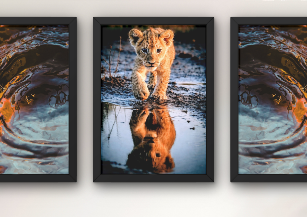 dieren wanddecoratie woonkamer set van 3