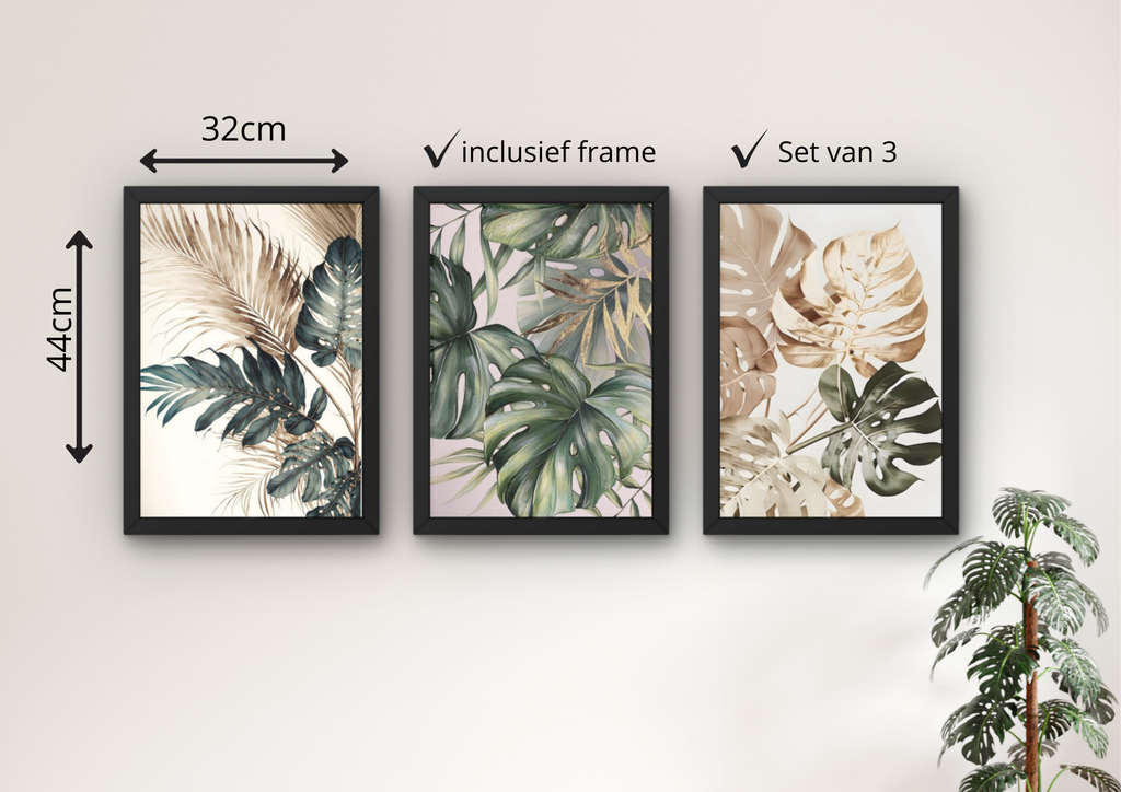botanische posters met tropische bladeren